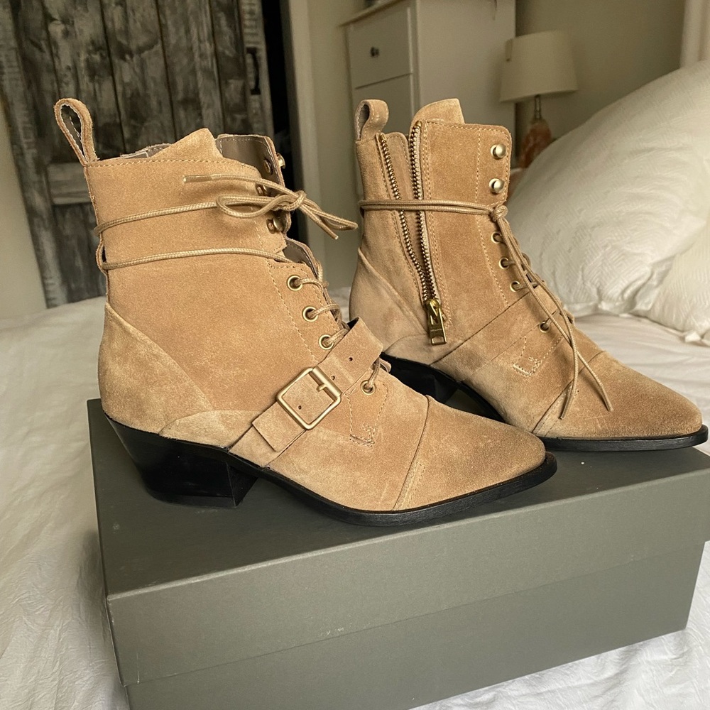 All saints suede booties